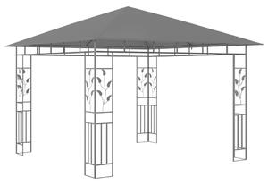 Altana ogrodowa z moskitierą, 3x3x2,73 m, antracytowa, 180 g/m²