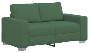Sofa dwuosobowa ciemnozielona 160x77x82 cm tkanina sztruksowa