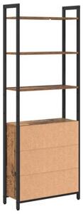 Szafka na książki stare drewno 60 x 24 x 161 cm