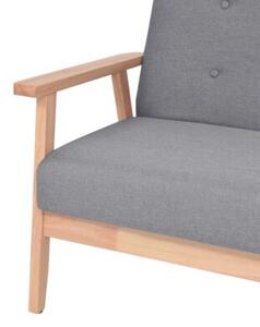 Sofa 3-osobowa, tapicerowana tkaninÄ , jasnoszara