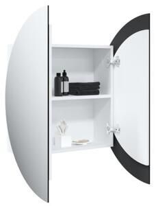 Szafka łazienkowa z lustrem i LED, biała, 54x54x17,5 cm