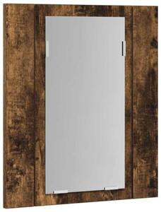 Szafka łazienkowa z lustrem i LED, przydymiony dąb, 40x12x45 cm