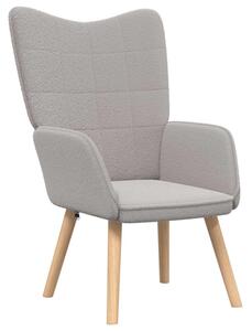 Fotel jasnoszary 62 x 67 x 95,5 cm tkanina sherpa