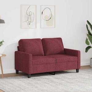 Sofa 2-osobowa, winna czerwieÅ, 120 cm, tapicerowana tkaninÄ