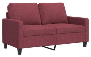 Sofa 2-osobowa, winna czerwieÅ, 120 cm, tapicerowana tkaninÄ