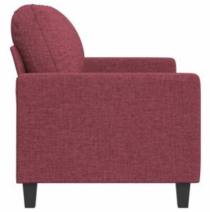 Sofa 2-osobowa, winna czerwieÅ, 120 cm, tapicerowana tkaninÄ