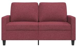 Sofa 2-osobowa, winna czerwieÅ, 120 cm, tapicerowana tkaninÄ