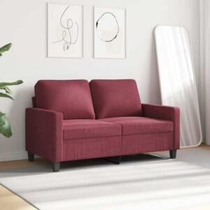 Sofa 2-osobowa, winna czerwieÅ, 120 cm, tapicerowana tkaninÄ