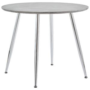 Stół do jadalni, kolor betonowy i srebrny, 90 x 73,5 cm, MDF