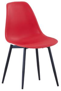 Krzesła stołowe, 6 sztuk, czerwone, PP