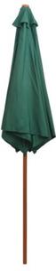 Parasol ogrodowy, 270x270 cm, drewno, zielony