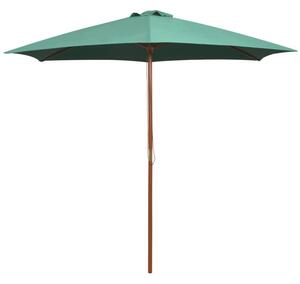 Parasol ogrodowy, 270x270 cm, drewno, zielony