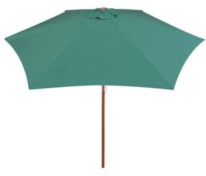 Parasol ogrodowy, 270x270 cm, drewno, zielony