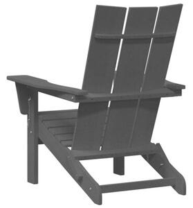 Nowoczesny fotel ogrodowy z podłokietnikami - czarny, minimalistyczny design
