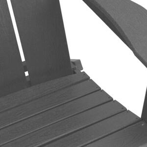 Nowoczesny fotel ogrodowy z podłokietnikami - czarny, minimalistyczny design