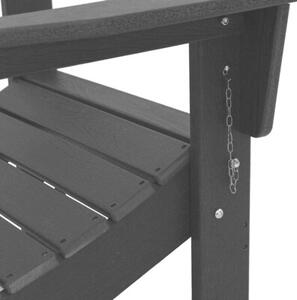 Nowoczesny fotel ogrodowy z podłokietnikami - czarny, minimalistyczny design