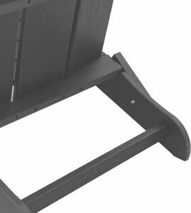 Nowoczesny fotel ogrodowy z podłokietnikami - czarny, minimalistyczny design