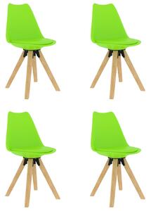 Krzesła stołowe, 4 szt., zielone