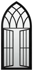 Lustro ogrodowe, czarne, 100x45 cm, Å¼elazne