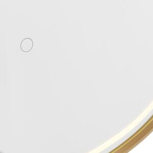Lustro łazienkowe złote z diodą LED i ściemniaczem dotykowym owalne - Miral Oswietlenie wewnetrzne