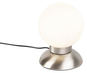 Designerska lampa stołowa stal LED 3-stopniowe ściemnianie - Majestic Oswietlenie wewnetrzne