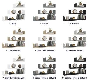 Zestaw modułowych półek ściennych dąb sonoma - Baffic 3X