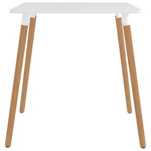 Stół jadalniany, biały, 80 x 80 x 75 cm, metalowy
