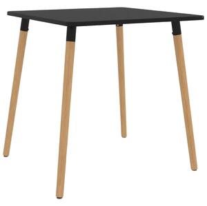 Stół jadalniany, czarny, 80 x 80 x 75 cm, metalowy