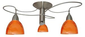 Prezent Lampa sufitowa CARRAT 3xE14/40W matowy chrom/ pomarańczowy 12039