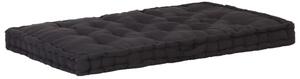 Poduszka na podłogę lub palety, bawełna, 120x80x10 cm, czarna