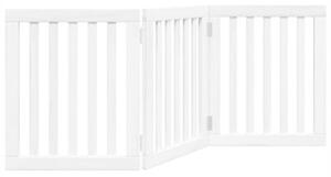 Składana bramka zabezpieczająca dla psa, 3 panele, biała, 150cm