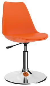 Obrotowe krzesła stołowe, 4 szt., pomarańczowe, sztuczna skóra