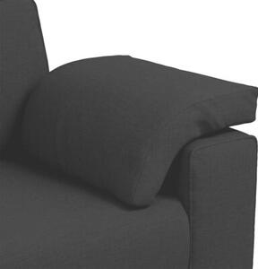 Sofa czarny 180 x 77 x 82 cm tkanina