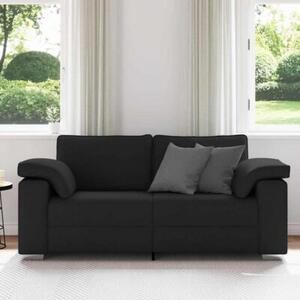 Sofa czarny 180 x 77 x 82 cm tkanina