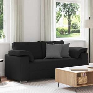 Sofa czarny 180 x 77 x 82 cm tkanina