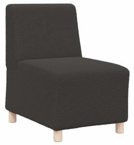 ModuÅowa sofa bez podÅokietnikÃ³w ciemnoszara 55 cm krÄcona tkanina przypominajÄ ca weÅnÄ