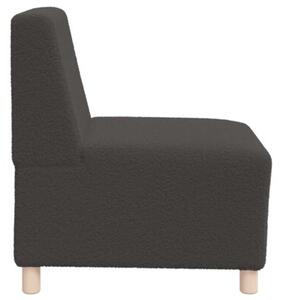 ModuÅowa sofa bez podÅokietnikÃ³w ciemnoszara 55 cm krÄcona tkanina przypominajÄ ca weÅnÄ
