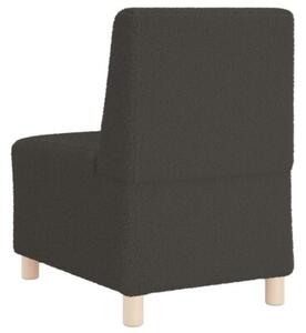 ModuÅowa sofa bez podÅokietnikÃ³w ciemnoszara 55 cm krÄcona tkanina przypominajÄ ca weÅnÄ