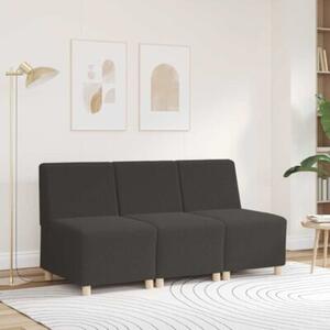 ModuÅowa sofa bez podÅokietnikÃ³w ciemnoszara 55 cm krÄcona tkanina przypominajÄ ca weÅnÄ