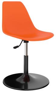 Obrotowe krzesła stołowe, 2 szt., pomarańczowe, PP