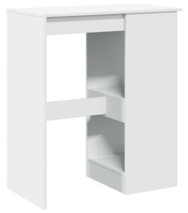Stolik barowy z przegródkami, biały, 90x47,5x103,5 cm