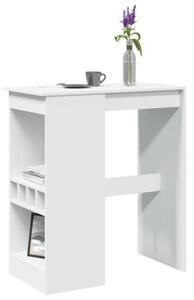 Stolik barowy z przegródkami, biały, 90x47,5x103,5 cm