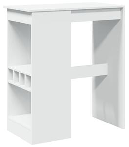 Stolik barowy z przegródkami, biały, 90x47,5x103,5 cm