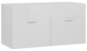 Szafka pod umywalkę, biała, wysoki połysk, 90x38,5x46 cm