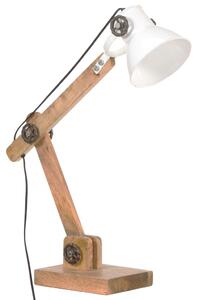 Industrialna lampa stołowa, biała, okrągła, 58x18x90 cm, E27