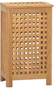 Kosz na pranie, 35x25x60 cm, lite drewno tekowe