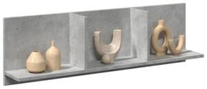 Półka ścienna, 100x16,5x30 cm, szarość betonu
