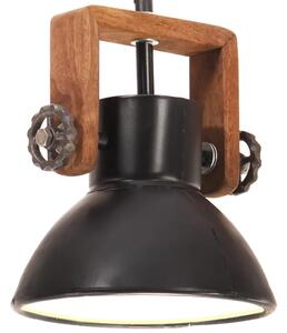 Industrialna lampa wisząca, 25 W, czarna, okrągła, 19 cm, E27