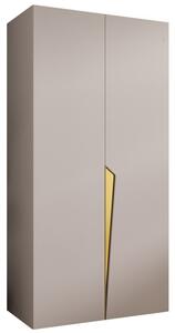 Szafa uchylna otwierana Piano 1 100 wys. 202 cm kaszmir + u. zÅoty
