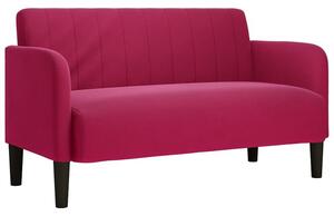 Sofa dwuosobowa wino czerwone 109 cm aksamit
